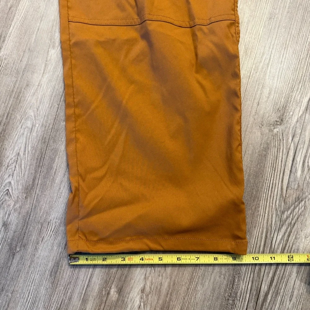 prAna Mens 40x32 Stretch Zion Relaxed Straight Hiking Pants Belted Brown
